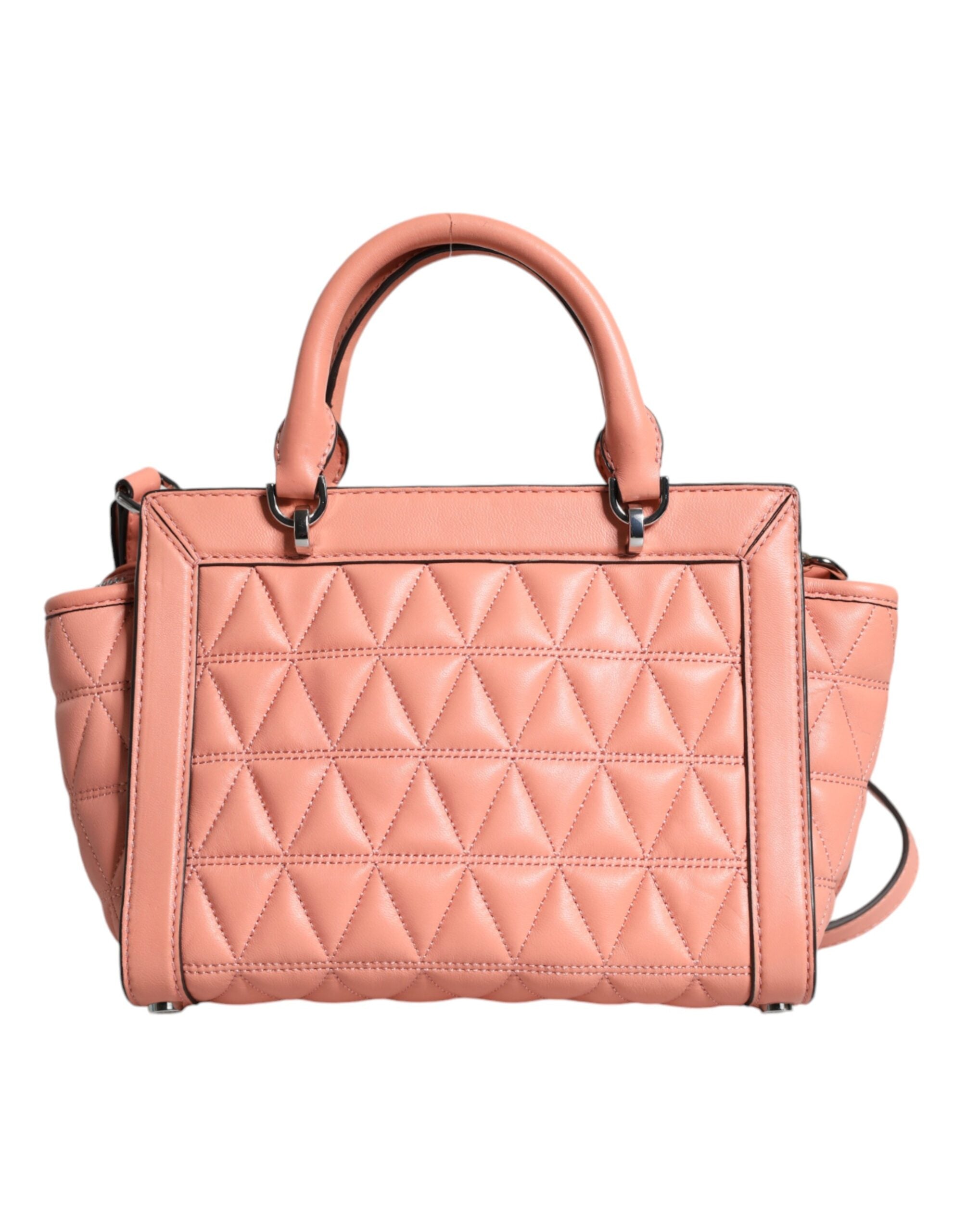 Michael Kors Peach Quilted Leather Logo Crossbody VIVIANNE Messenger Bag - Luksuslaukut ja asusteet Michael Kors - Tutustu YVES JAVANNI® 