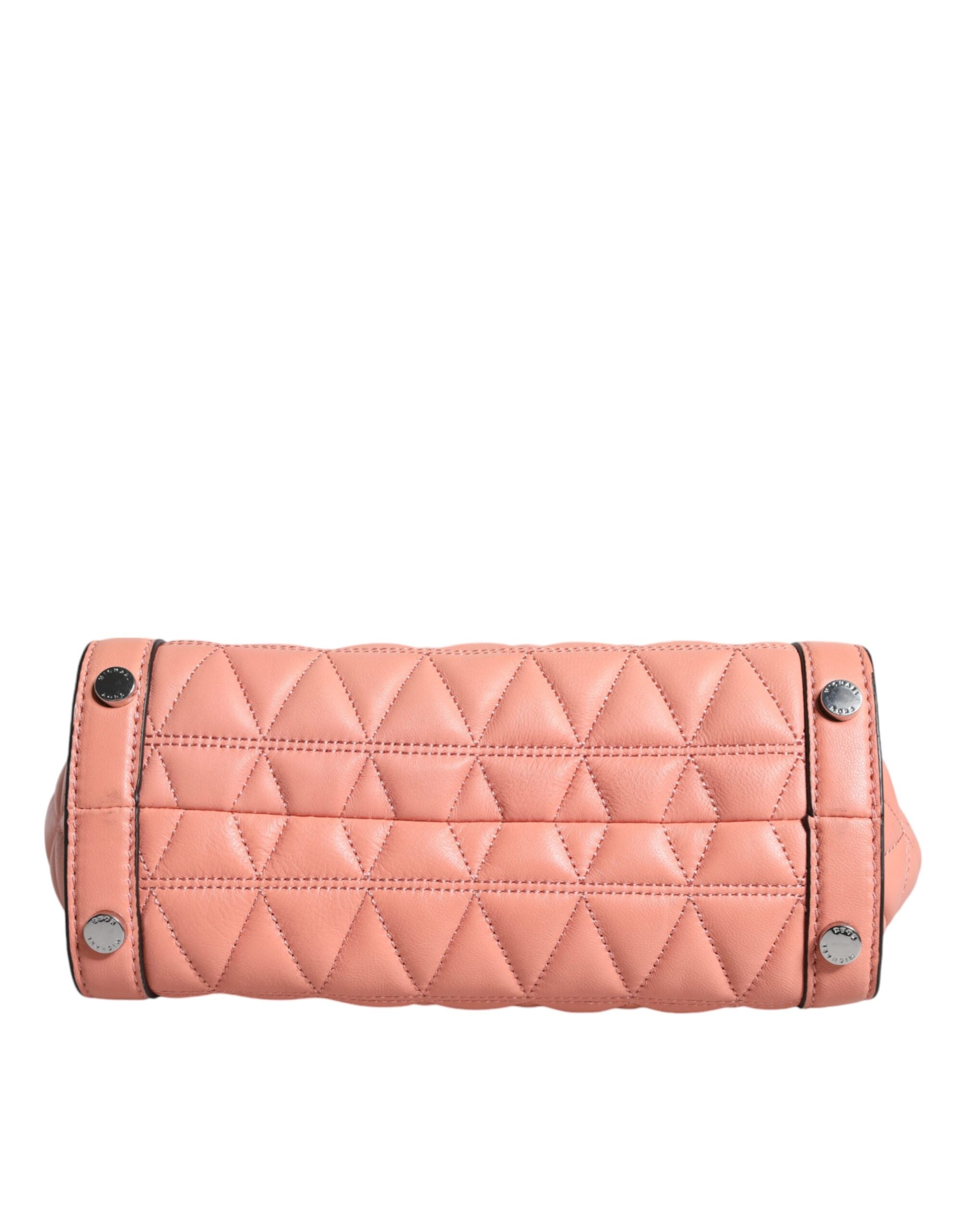 Michael Kors Peach Quilted Leather Logo Crossbody VIVIANNE Messenger Bag - Luksuslaukut ja asusteet Michael Kors - Tutustu YVES JAVANNI® 