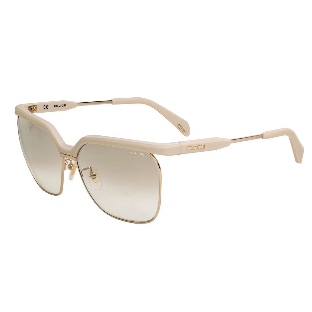 Police Beige Metal Sunglasses