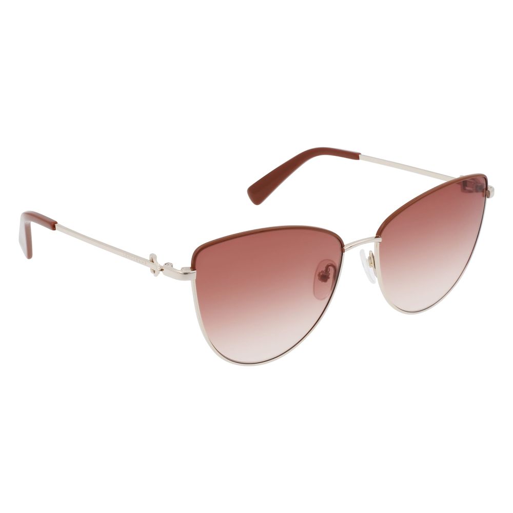 Longchamp Gold Metal Sunglasses - Luksuslaukut ja asusteet Longchamp - Tutustu YVES JAVANNI® 