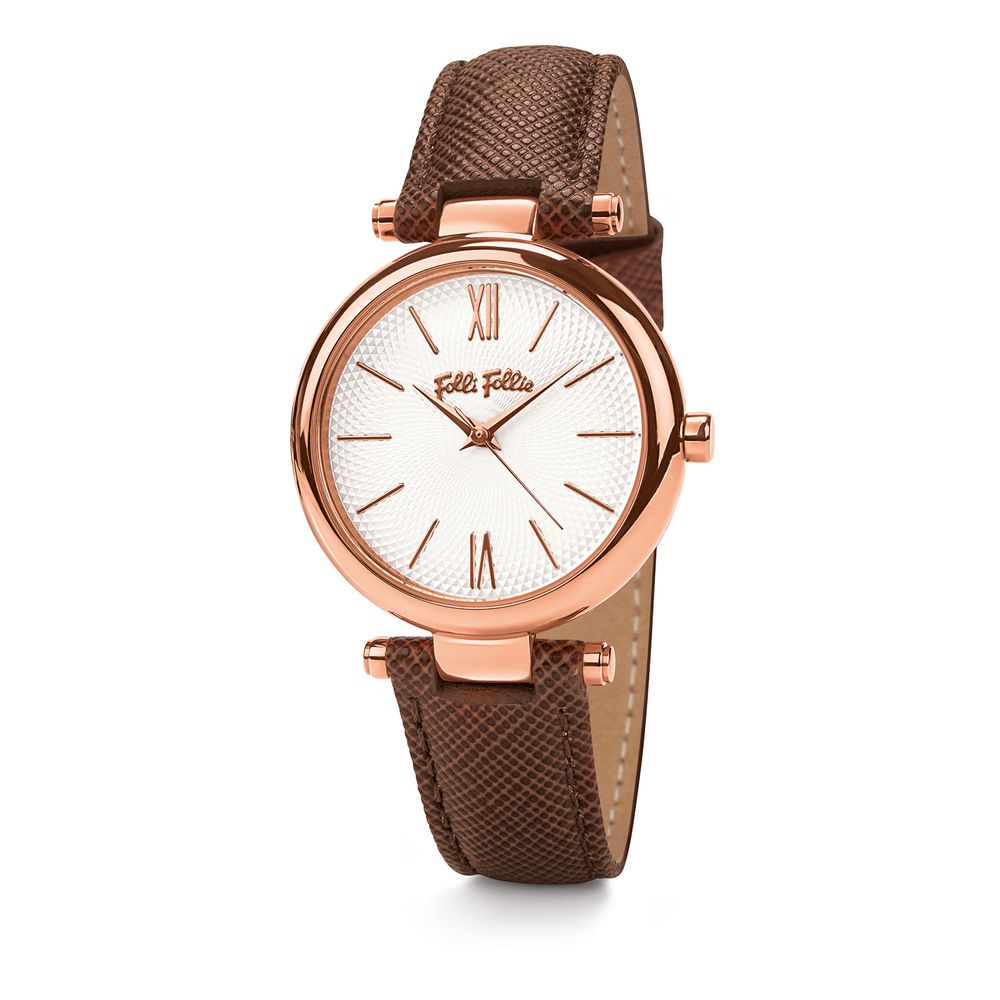 Folli Follie Brown Leather Watch