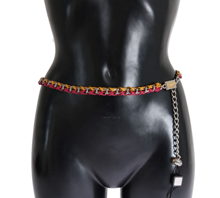 Dolce & Gabbana Elegant Multicolor Crystal-Embellished Belt - Luksusmuotia Dolce & Gabbana - Tutustu YVES JAVANNI® 