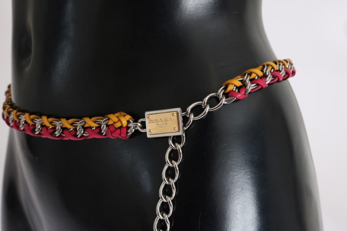 Dolce & Gabbana Elegant Multicolor Crystal-Embellished Belt - Luksusmuotia Dolce & Gabbana - Tutustu YVES JAVANNI® 