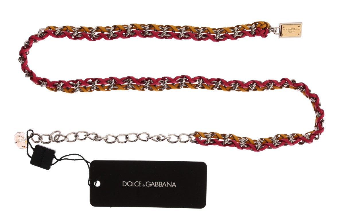 Dolce & Gabbana Elegant Multicolor Crystal-Embellished Belt - Luksusmuotia Dolce & Gabbana - Tutustu YVES JAVANNI® 