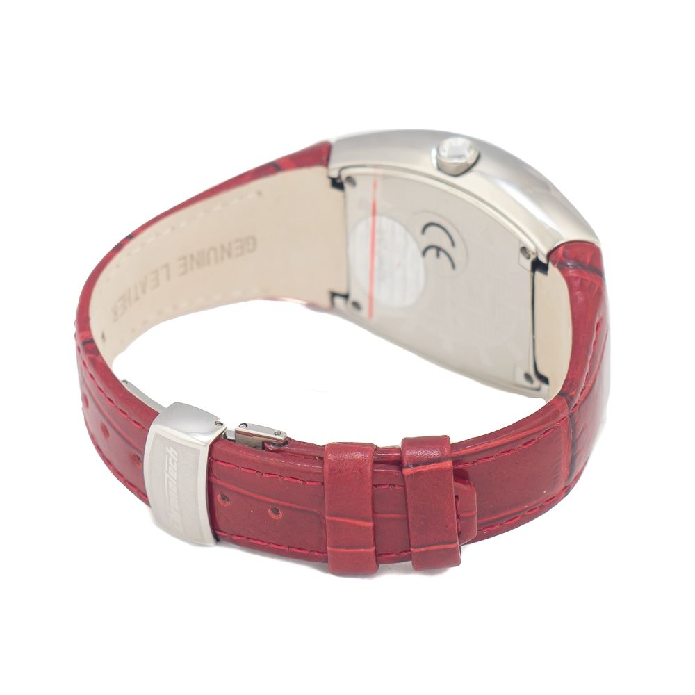 Chronotech Red Leather Watch