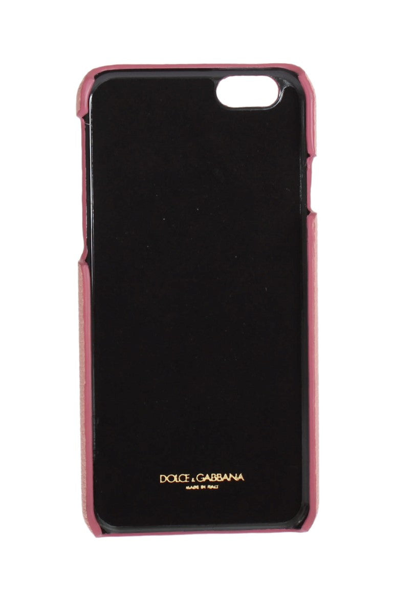 Dolce & Gabbana Chic Pink Leather Heart-Embellished Phone Cover - Luksuslaukut ja asusteet Dolce & Gabbana - Tutustu YVES JAVANNI® 