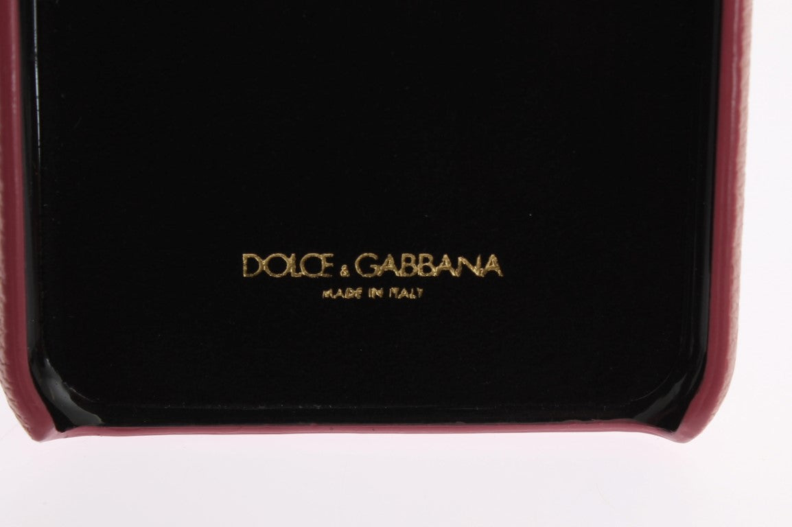 Dolce & Gabbana Chic Pink Leather Crystal iPhone Case - Luksuslaukut ja asusteet Dolce & Gabbana - Tutustu YVES JAVANNI® 