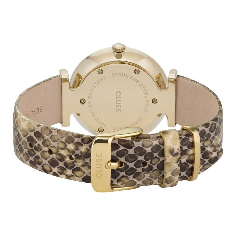 Cluse Beige Leather Watch