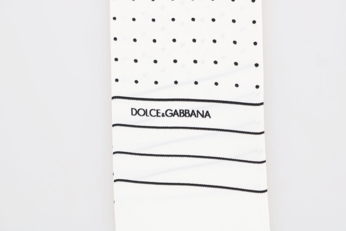 Dolce & Gabbana Elegant Silk Polka Dot Men's Scarf Wrap - Luksuslaukut ja asusteet Dolce & Gabbana - Tutustu YVES JAVANNI® 