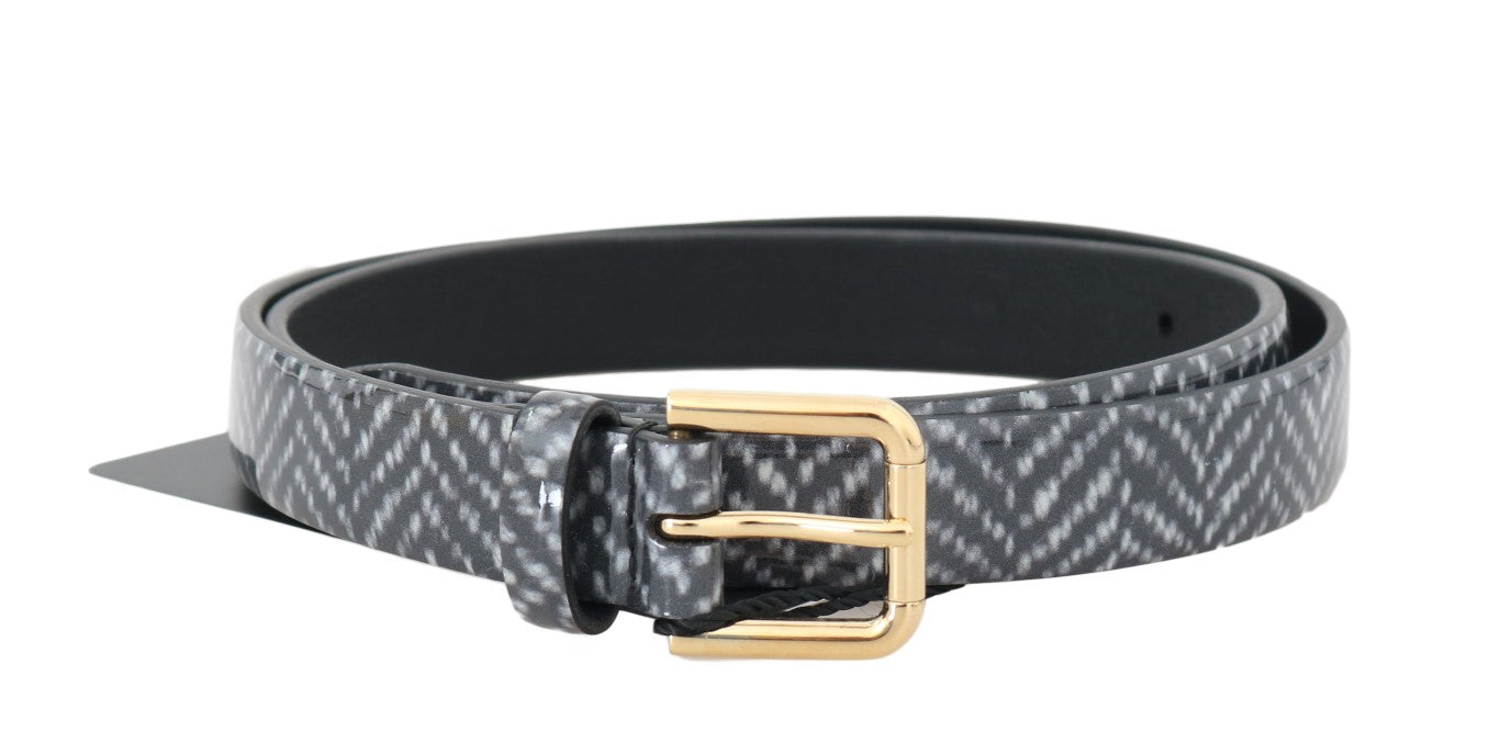 Dolce & Gabbana Elegant Chevron Leather Waist Belt - Luksuslaukut ja asusteet Dolce & Gabbana - Tutustu YVES JAVANNI® 