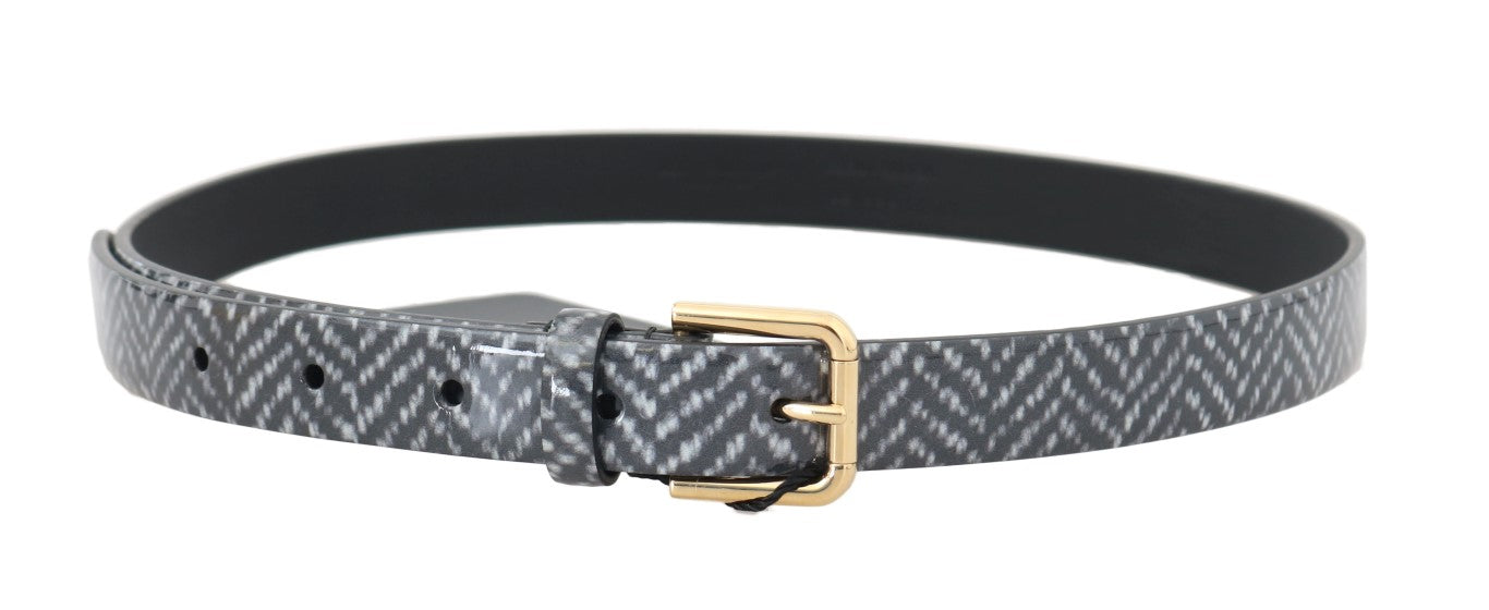 Dolce & Gabbana Elegant Chevron Leather Waist Belt - Luksusmuotia Dolce & Gabbana - Tutustu YVES JAVANNI® 