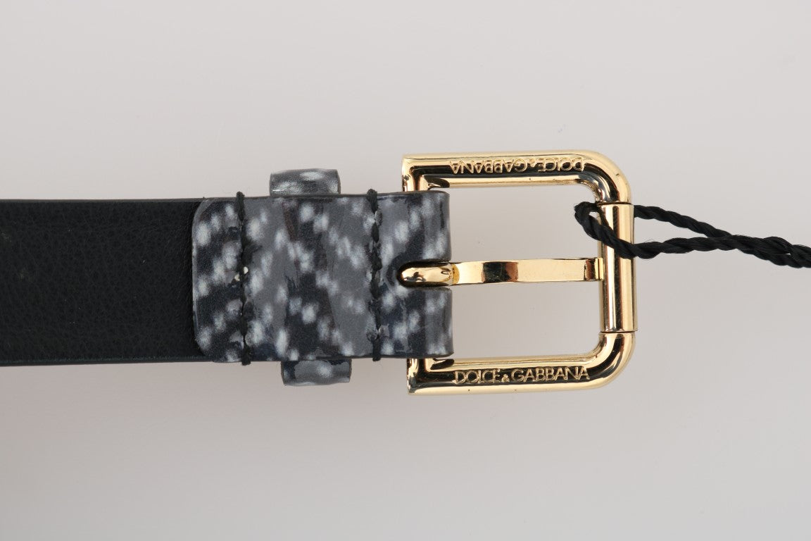 Dolce & Gabbana Elegant Chevron Leather Waist Belt - Luksusmuotia Dolce & Gabbana - Tutustu YVES JAVANNI® 