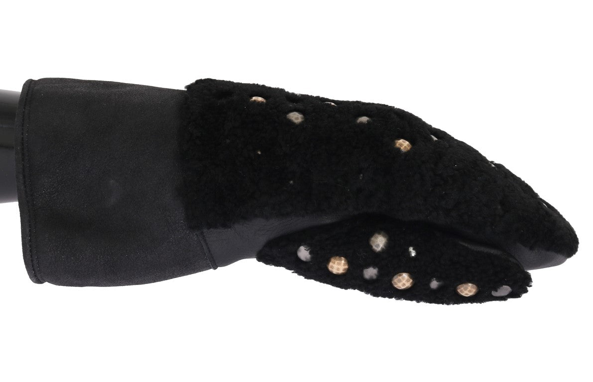 Dolce & Gabbana Studded Black Leather Gentleman's Gloves - Luksuslaukut ja asusteet Dolce & Gabbana - Tutustu YVES JAVANNI® 