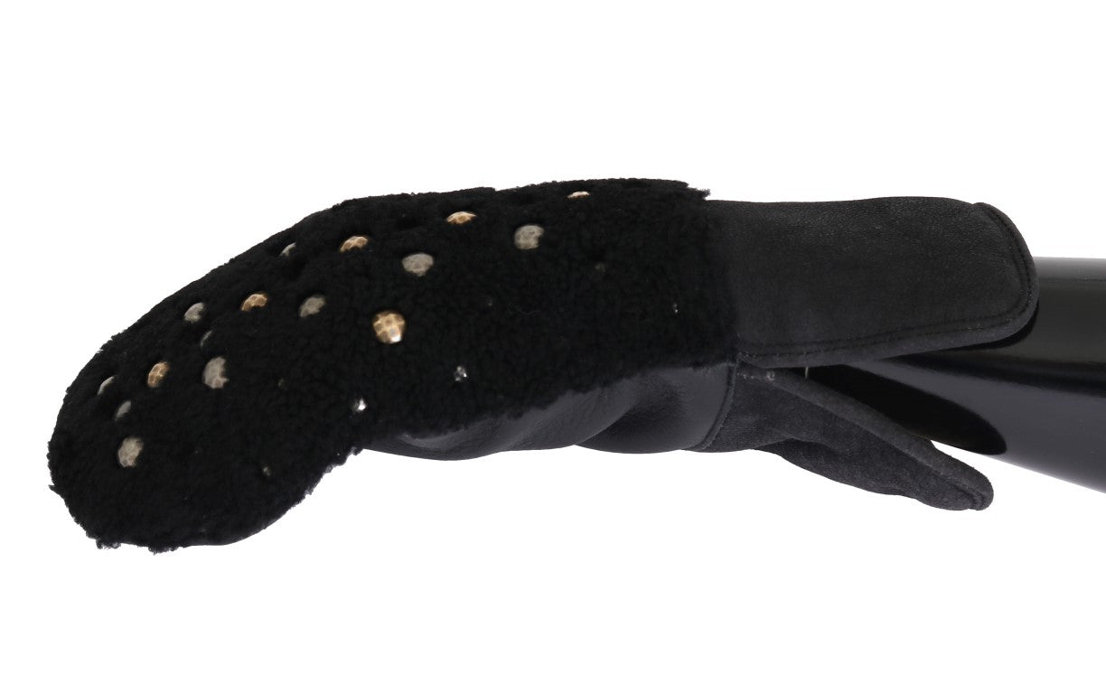 Dolce & Gabbana Studded Black Leather Gentleman's Gloves - Luksuslaukut ja asusteet Dolce & Gabbana - Tutustu YVES JAVANNI® 