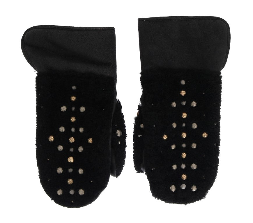 Dolce & Gabbana Studded Black Leather Gentleman's Gloves - Luksuslaukut ja asusteet Dolce & Gabbana - Tutustu YVES JAVANNI® 