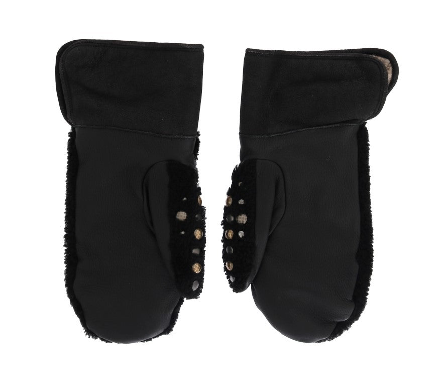 Dolce & Gabbana Studded Black Leather Gentleman's Gloves - Luksuslaukut ja asusteet Dolce & Gabbana - Tutustu YVES JAVANNI® 