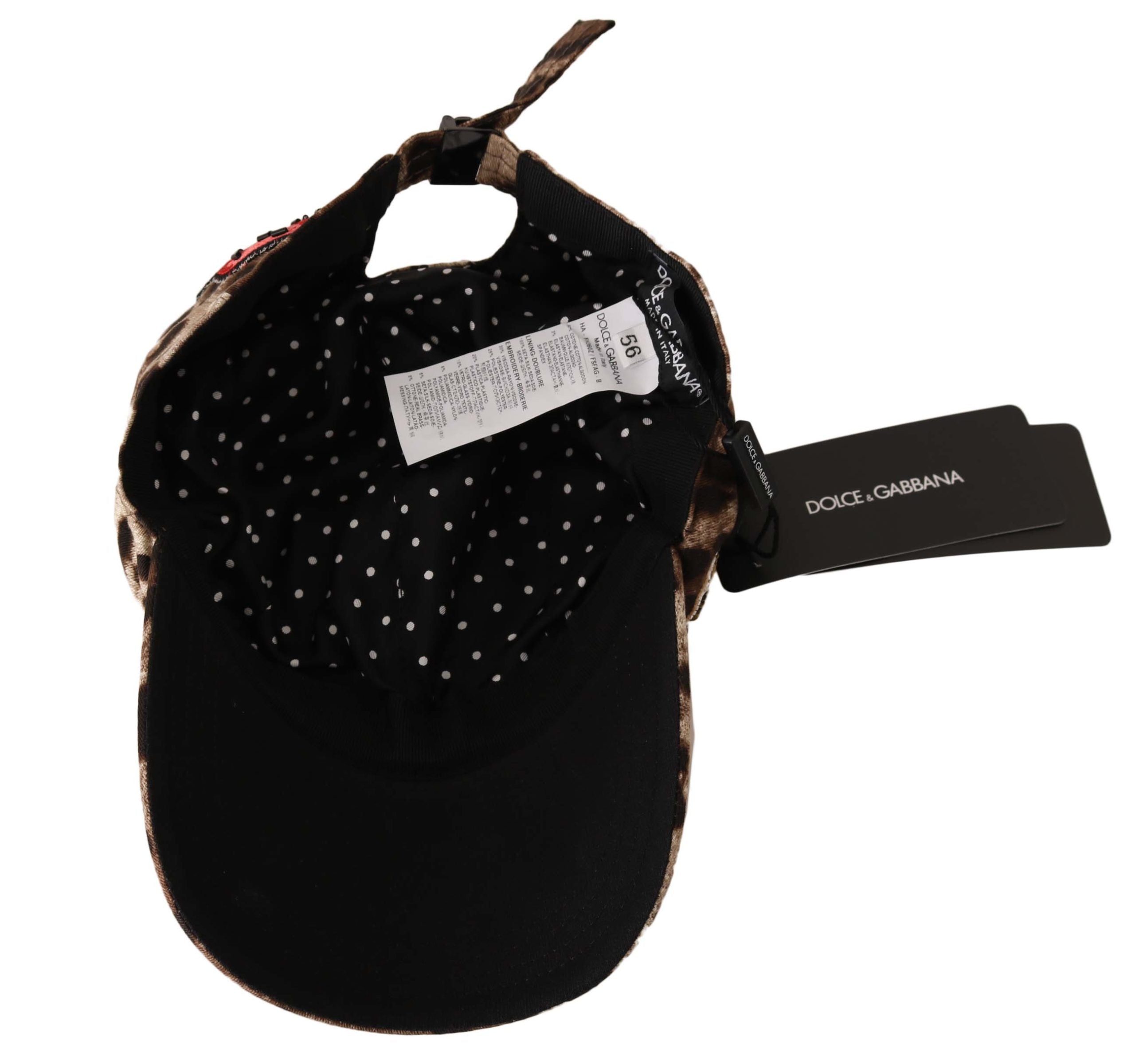 Dolce & Gabbana Elegant Sequined Leopard Baseball Cap - Luksusmuotia Dolce & Gabbana - Tutustu YVES JAVANNI® 