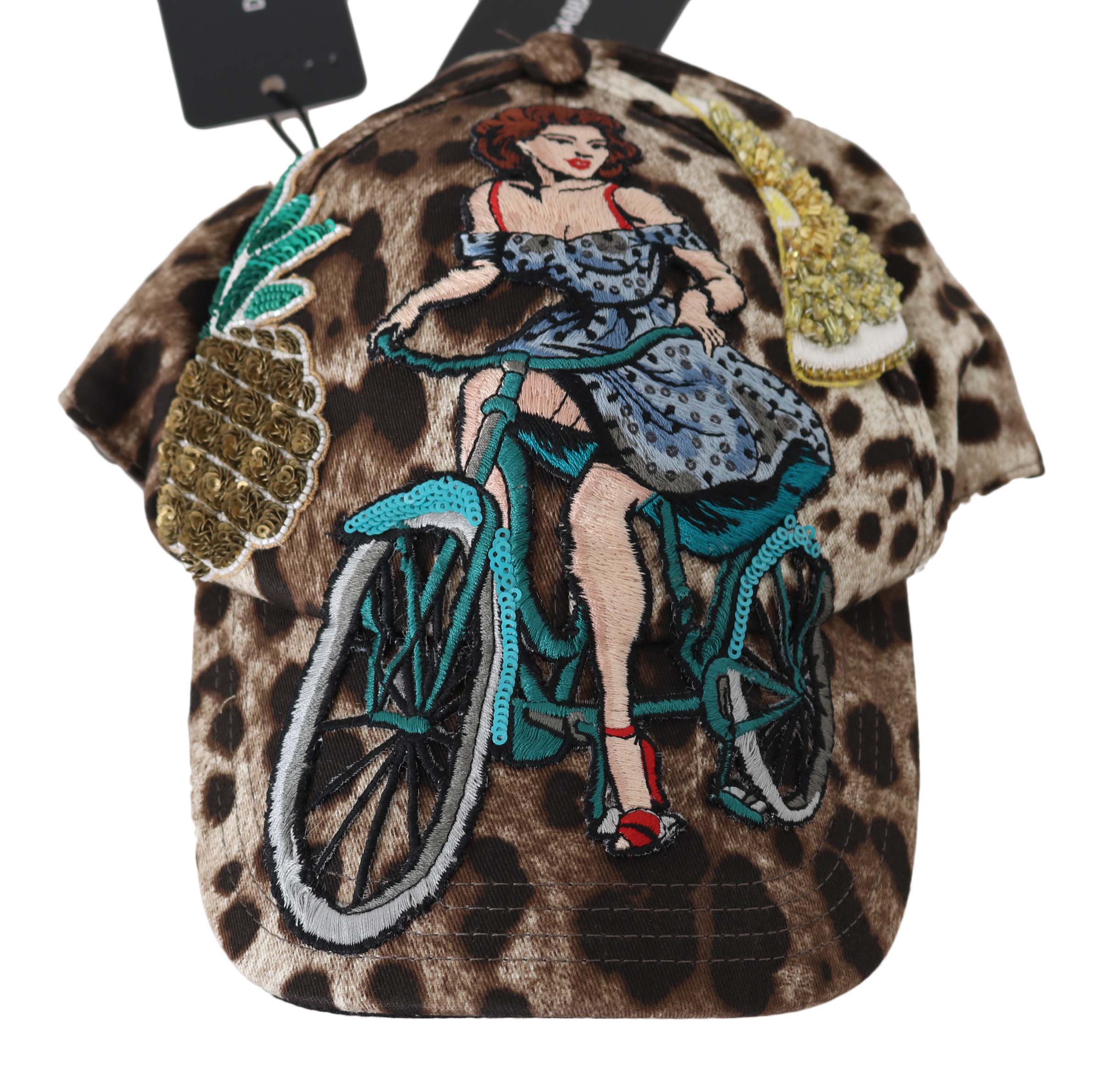 Dolce & Gabbana Elegant Sequined Leopard Baseball Cap - Luksusmuotia Dolce & Gabbana - Tutustu YVES JAVANNI® 