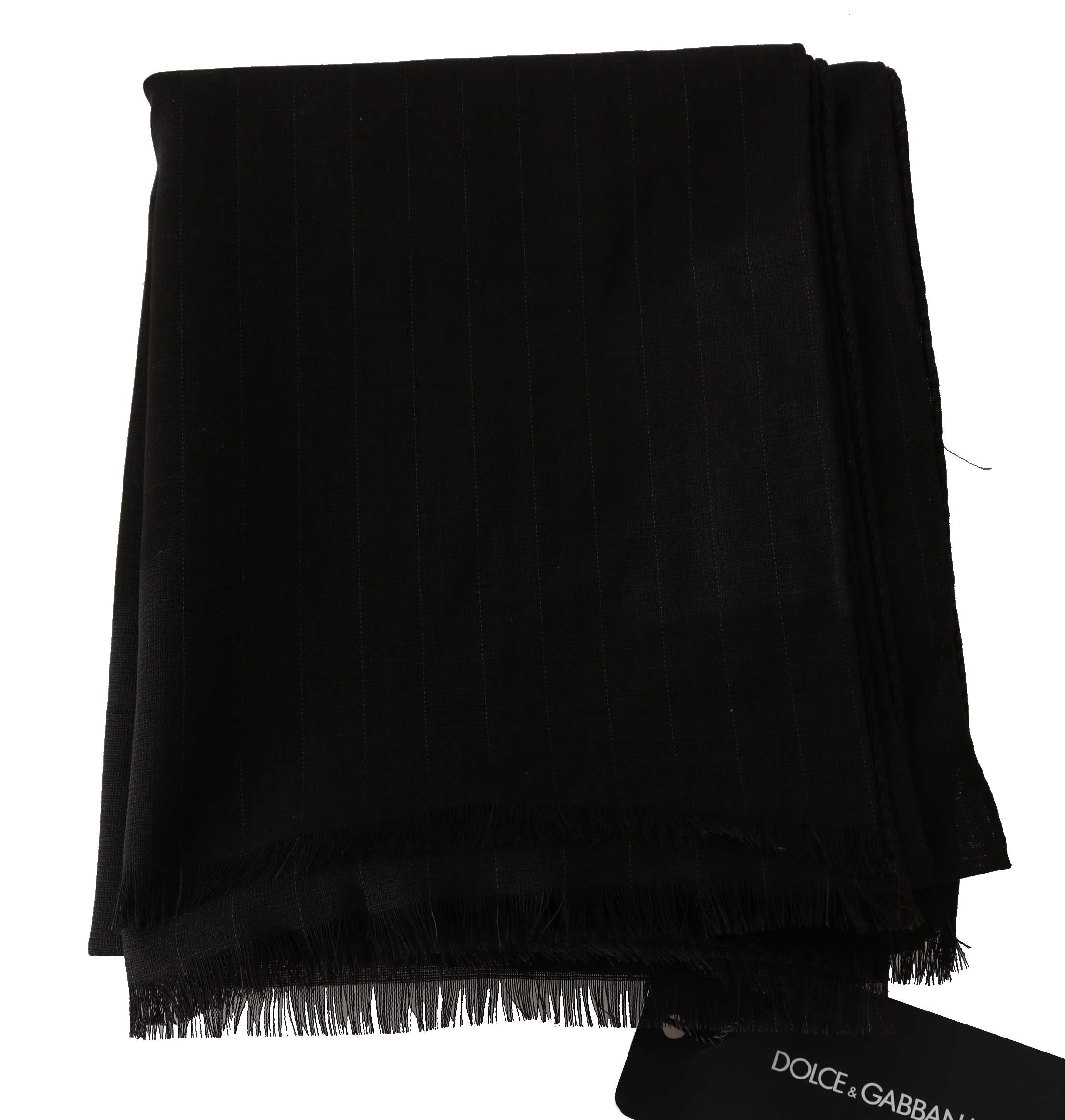 Dolce & Gabbana Elegant Striped Wool Men's Scarf - Luksusmuotia Dolce & Gabbana - Tutustu YVES JAVANNI® 