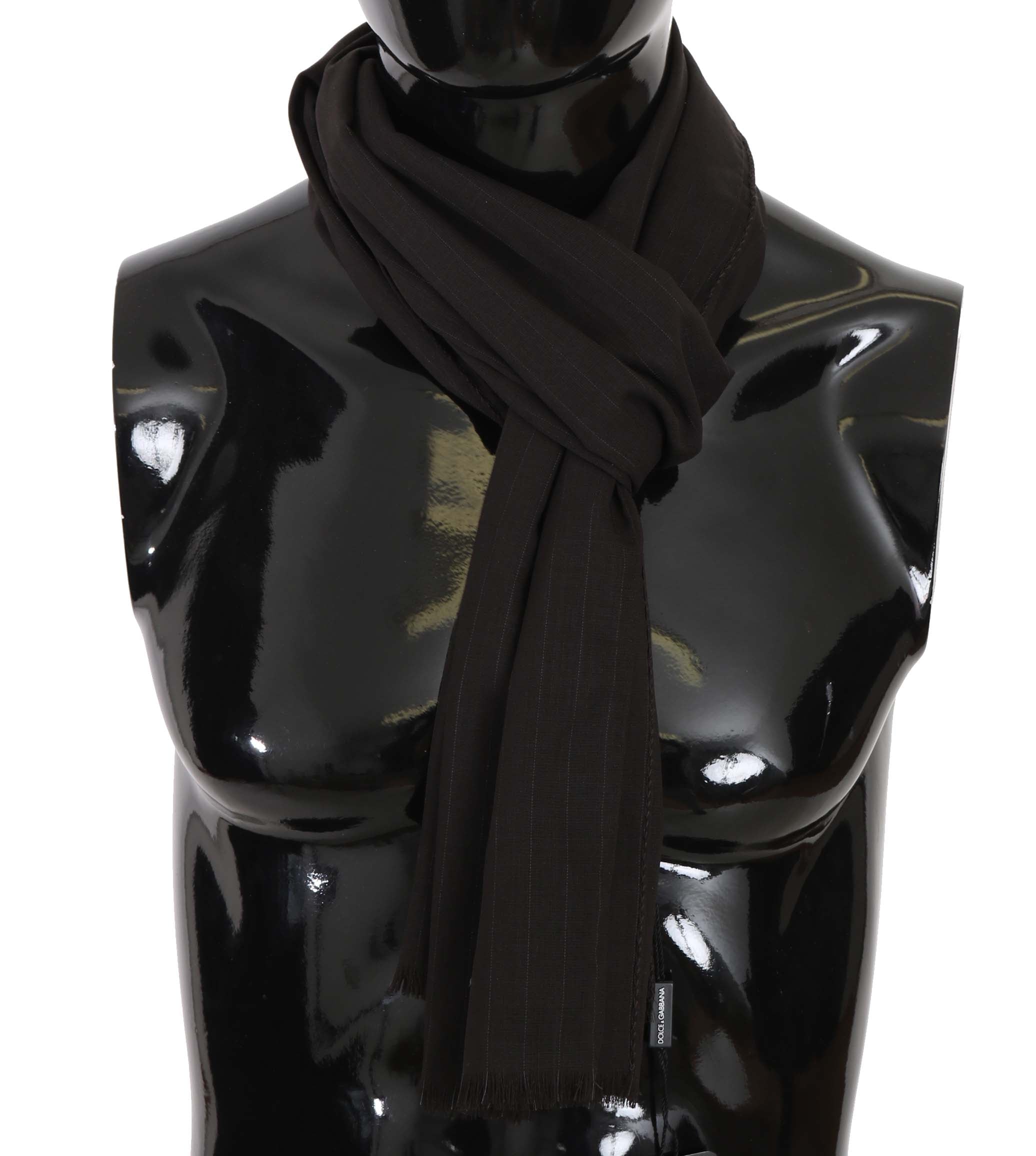 Dolce & Gabbana Elegant Striped Wool Men's Scarf - Luksusmuotia Dolce & Gabbana - Tutustu YVES JAVANNI® 