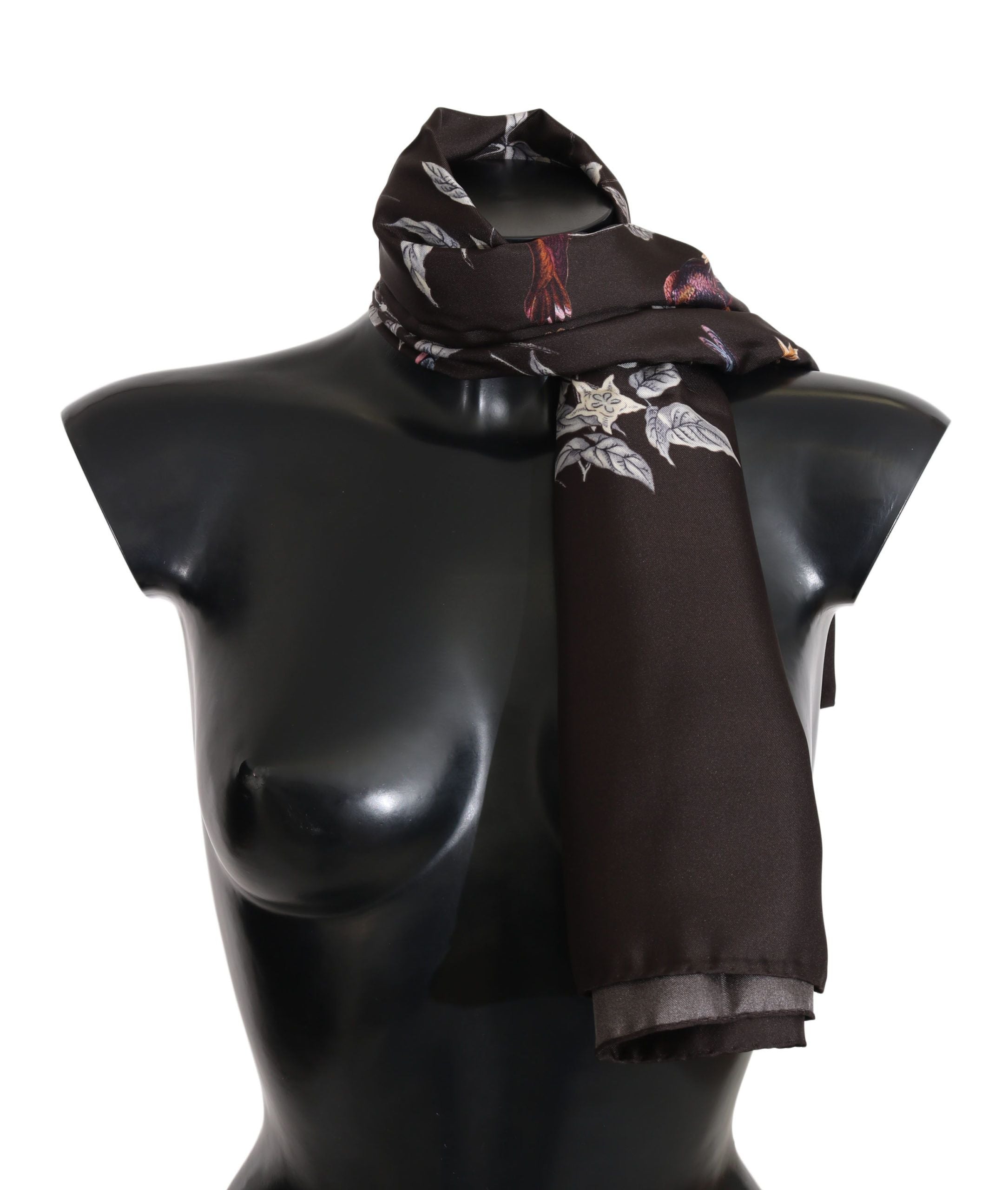 Dolce & Gabbana Elegant Silk Scarf Wrap in Luxe Brown - Luksusmuotia Dolce & Gabbana - Tutustu YVES JAVANNI® 