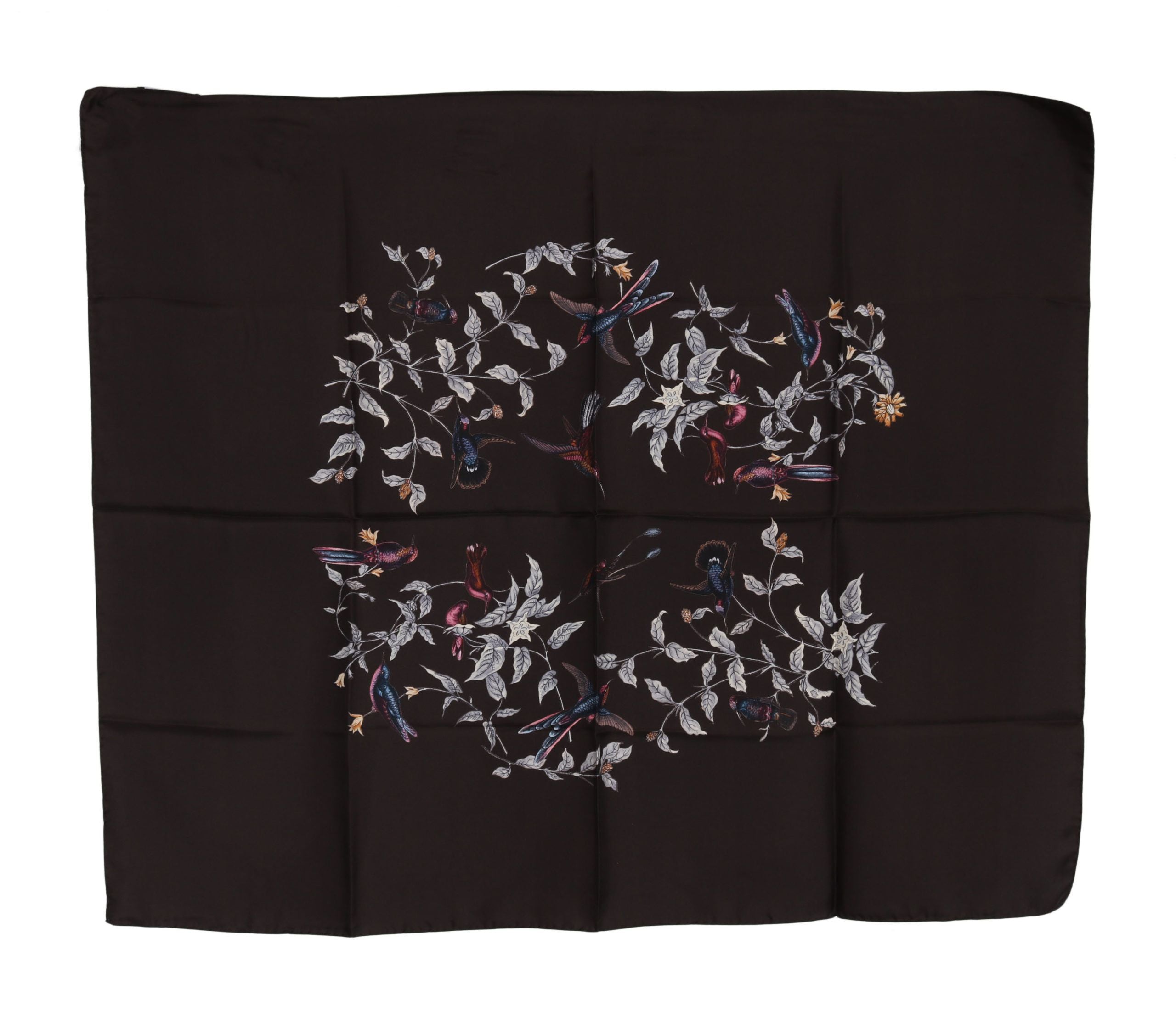 Dolce & Gabbana Elegant Silk Scarf Wrap in Luxe Brown - Luksuslaukut ja asusteet Dolce & Gabbana - Tutustu YVES JAVANNI® 