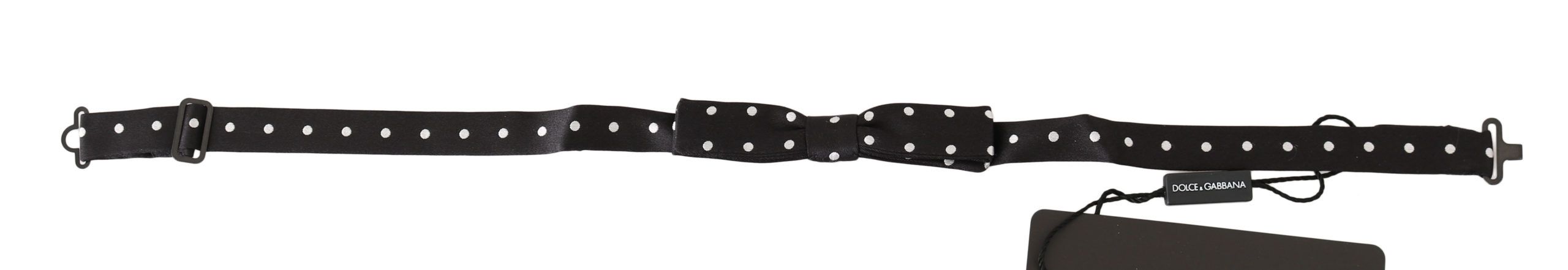 Dolce & Gabbana Elegant Black Polka Dot Silk Bow Tie - Luksusmuotia Dolce & Gabbana - Tutustu YVES JAVANNI® 