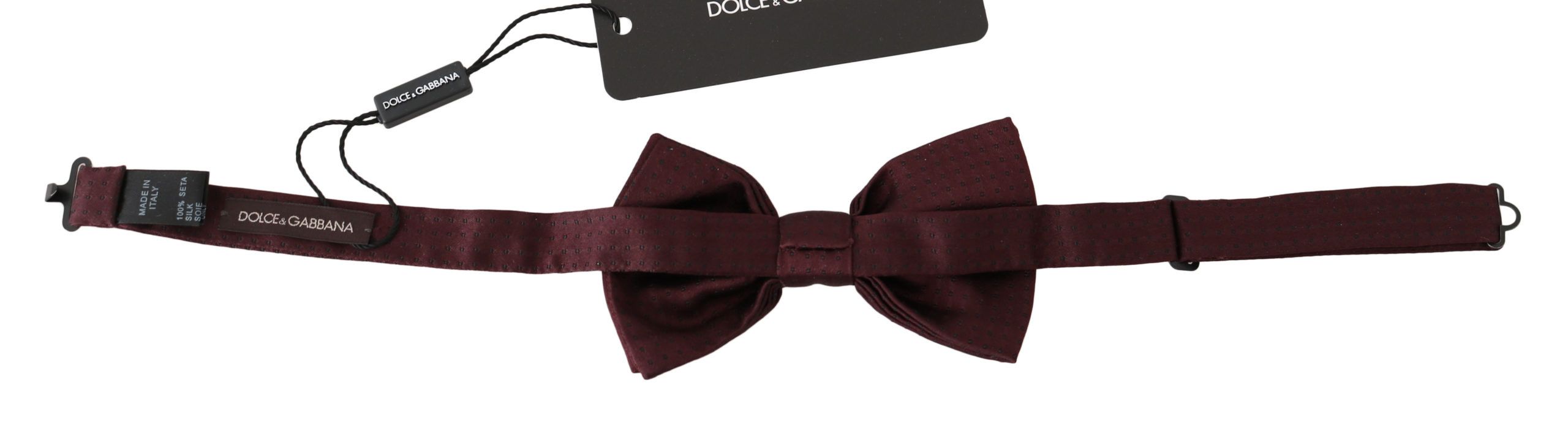 Dolce & Gabbana Elegant Maroon Silk Polka Dot Bow Tie - Luksusmuotia Dolce & Gabbana - Tutustu YVES JAVANNI® 