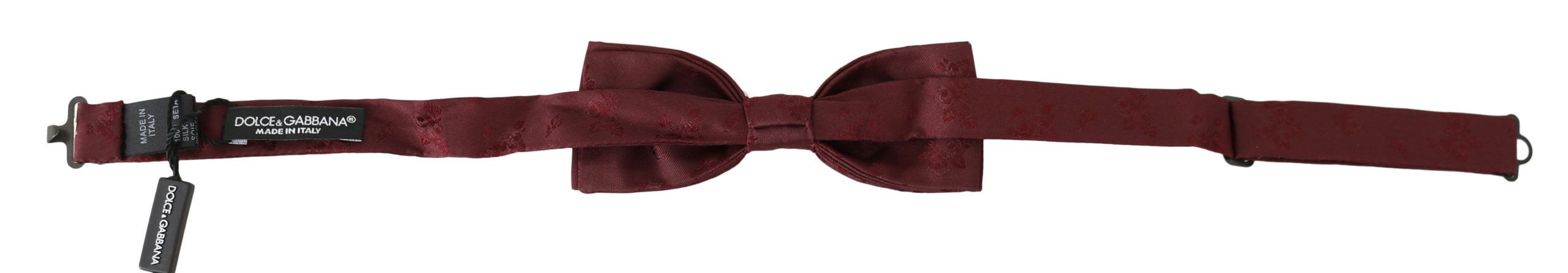 Dolce & Gabbana Elegant Maroon Silk Bow Tie - Luksusmuotia Dolce & Gabbana - Tutustu YVES JAVANNI® 