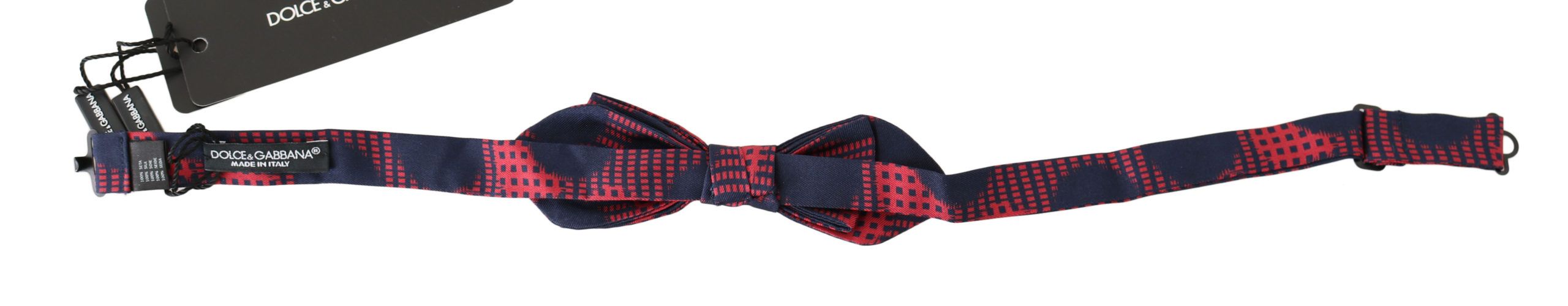 Dolce & Gabbana Elegant Red Checkered Silk Bow Tie - Luksuslaukut ja asusteet Dolce & Gabbana - Tutustu YVES JAVANNI® 