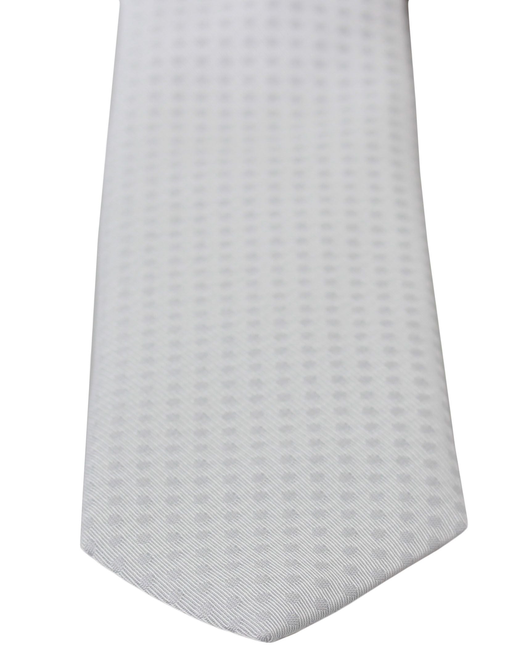 Dolce & Gabbana Elegant White Patterned Silk Blend Neck Tie - Luksuslaukut ja asusteet Dolce & Gabbana - Tutustu YVES JAVANNI® 