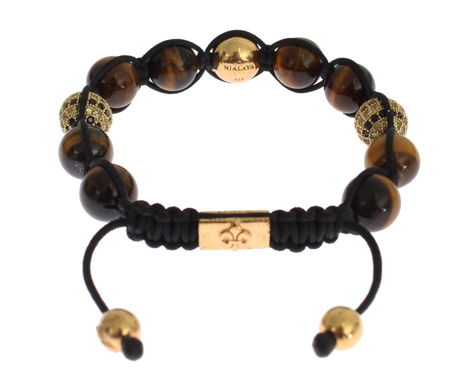 Nialaya Chic Multicolor CZ & Tigers Eye Bracelet - Luksuslaukut ja asusteet Nialaya - Tutustu YVES JAVANNI® 