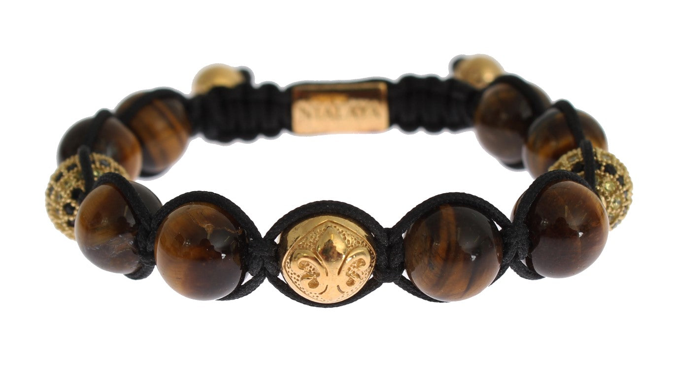 Nialaya Chic Multicolor CZ & Tigers Eye Bracelet - Luksuslaukut ja asusteet Nialaya - Tutustu YVES JAVANNI® 