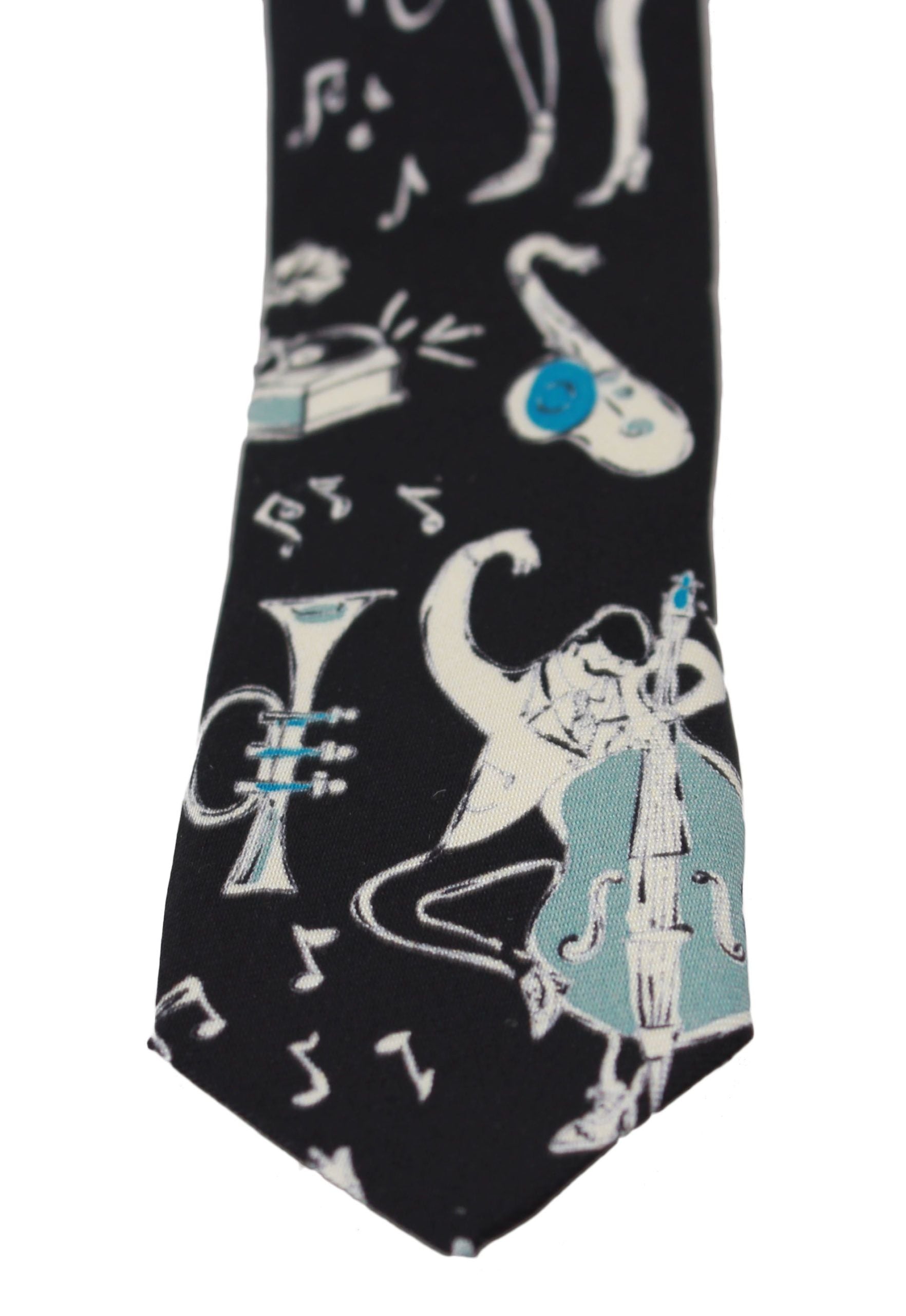 Dolce & Gabbana Elegant Black Music Pattern Silk Neck Tie - Luksuslaukut ja asusteet Dolce & Gabbana - Tutustu YVES JAVANNI® 