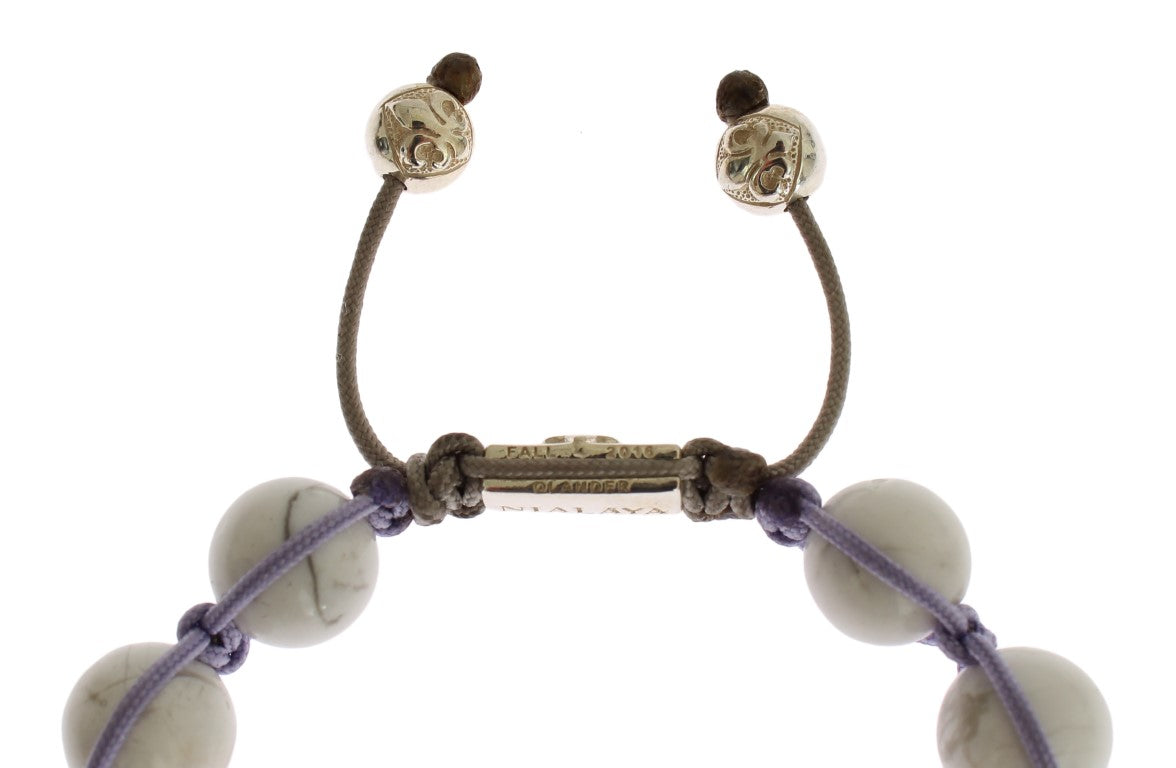 Nialaya Elegant Silver Purple CZ & Howlite Bracelet - Luksusmuotia Nialaya - Tutustu YVES JAVANNI® 