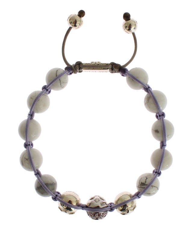 Nialaya Elegant Silver Purple CZ & Howlite Bracelet - Luksusmuotia Nialaya - Tutustu YVES JAVANNI® 