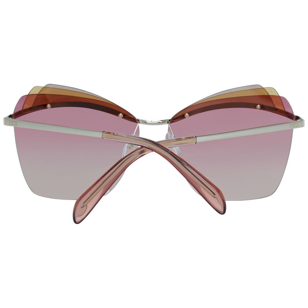 Emilio Pucci Gold Women Sunglasses - Luksusmuotia Emilio Pucci - Tutustu YVES JAVANNI® 