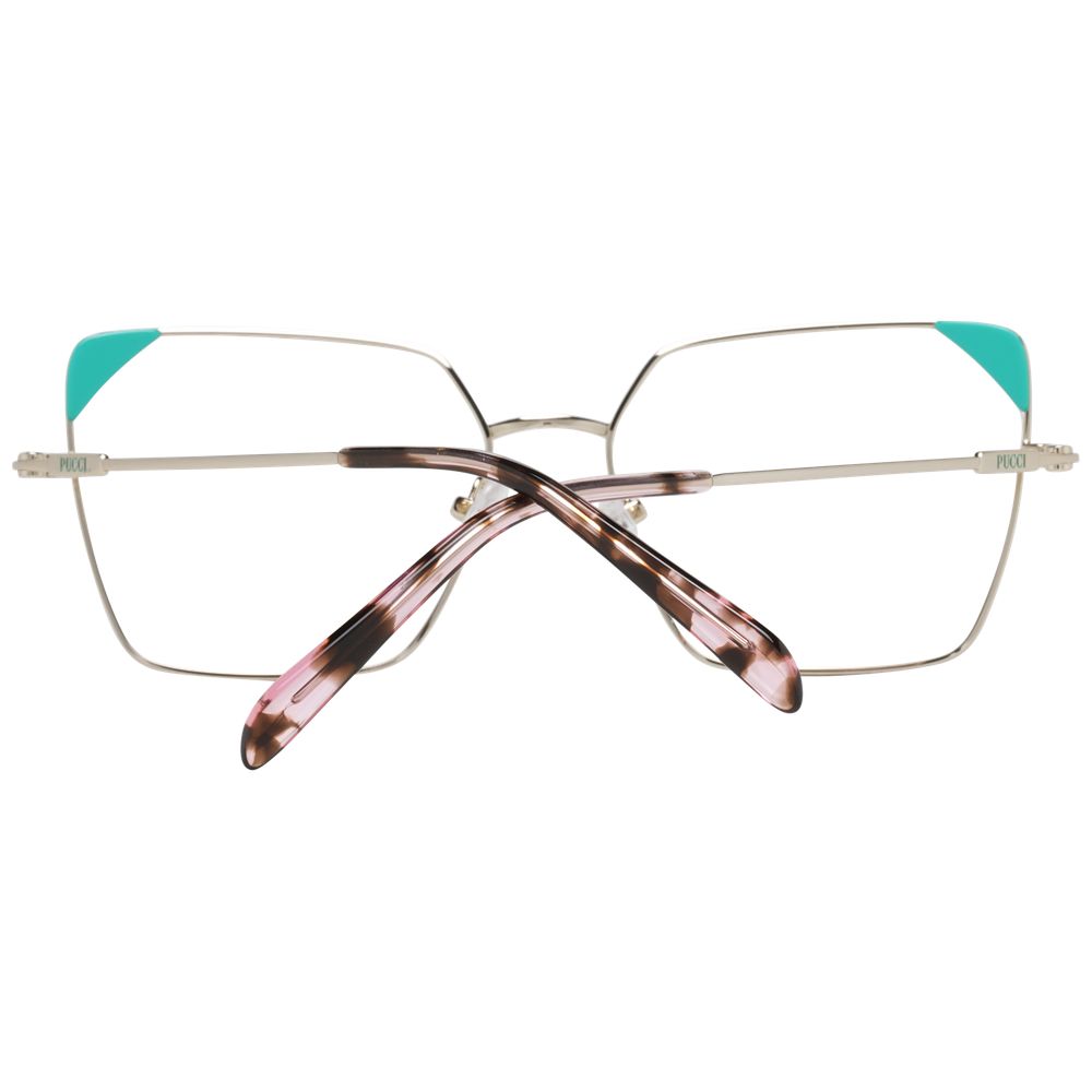 Emilio Pucci Gold Women Optical Frames - Luksusmuotia Emilio Pucci - Tutustu YVES JAVANNI® 