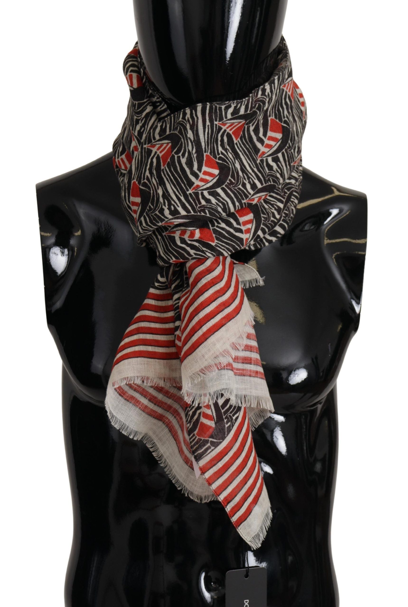 Dolce & Gabbana Elegant Striped Linen Men's Scarf - Luksusmuotia Dolce & Gabbana - Tutustu YVES JAVANNI® 