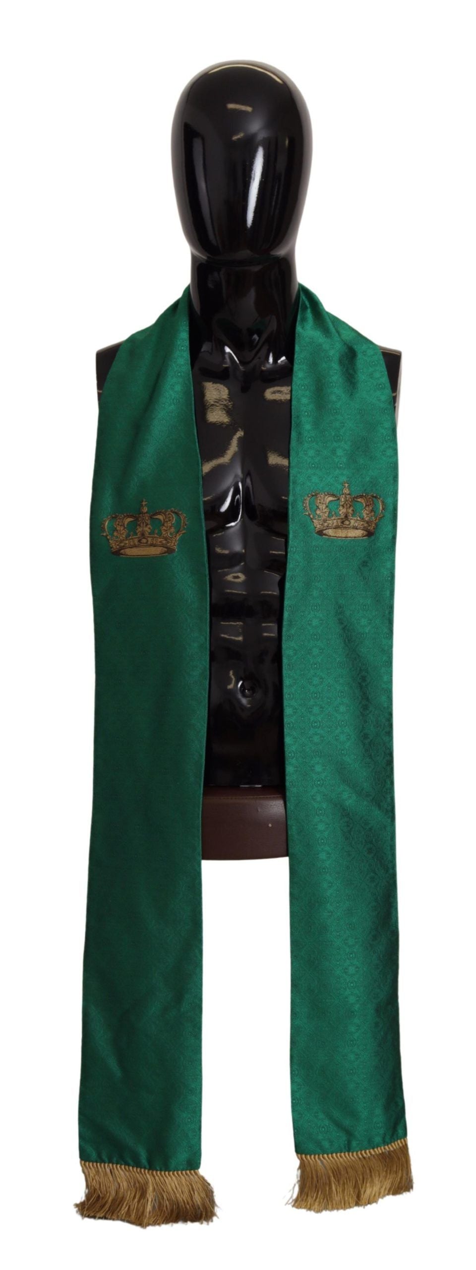 Dolce & Gabbana Elegant Green Silk Blend Men's Scarf - Luksuslaukut ja asusteet Dolce & Gabbana - Tutustu YVES JAVANNI® 