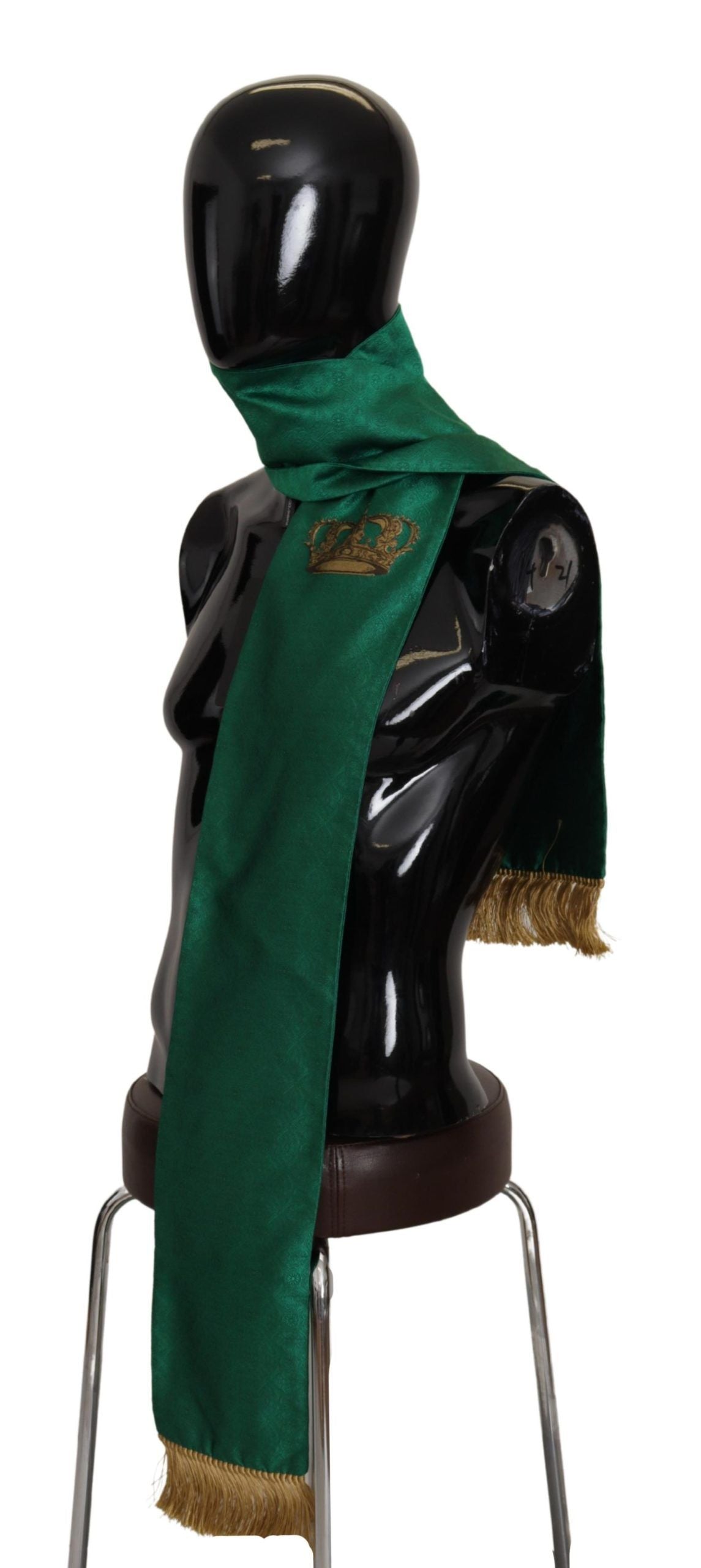 Dolce & Gabbana Elegant Green Silk Blend Men's Scarf - Luksuslaukut ja asusteet Dolce & Gabbana - Tutustu YVES JAVANNI® 