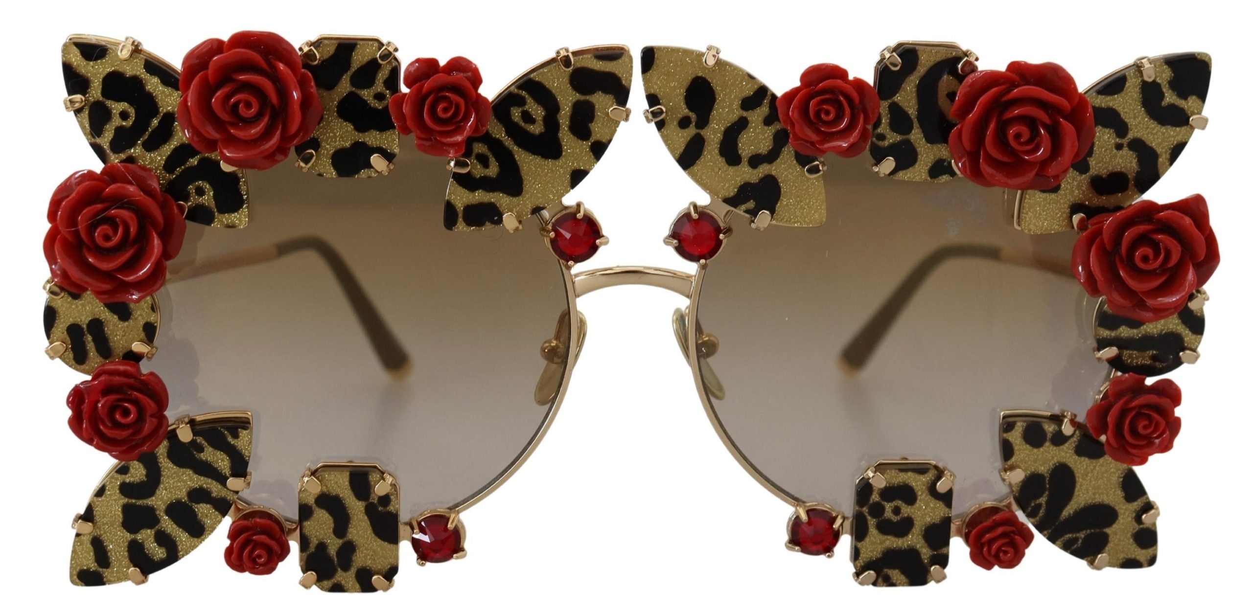 Dolce & Gabbana Elegant Round Rose-Embellished Sunglasses - Luksusmuotia Dolce & Gabbana - Tutustu YVES JAVANNI® 