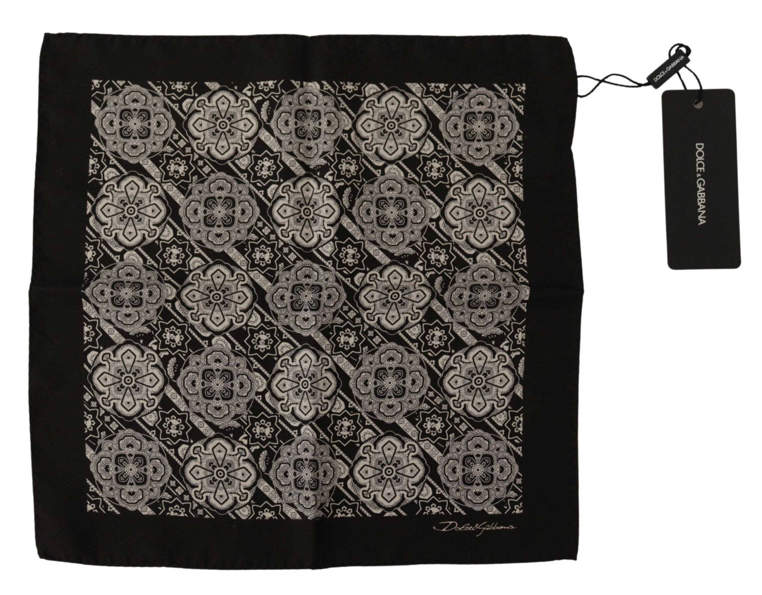 Dolce & Gabbana Elegant Silk Men's Square Scarf - Luksusmuotia Dolce & Gabbana - Tutustu YVES JAVANNI® 