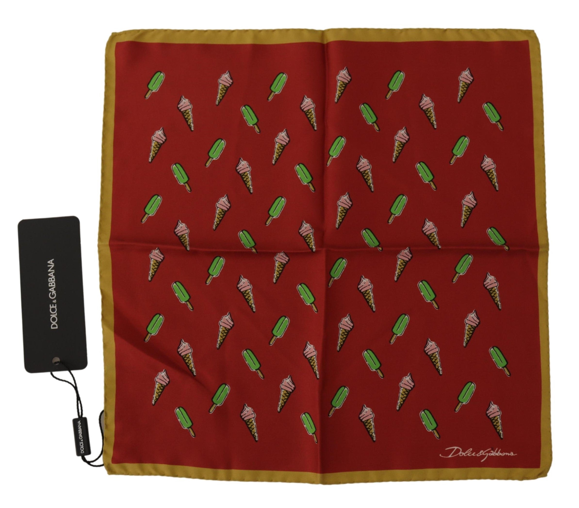 Dolce & Gabbana Elegant Multicolor Silk Men's Square Scarf - Luksusmuotia Dolce & Gabbana - Tutustu YVES JAVANNI® 