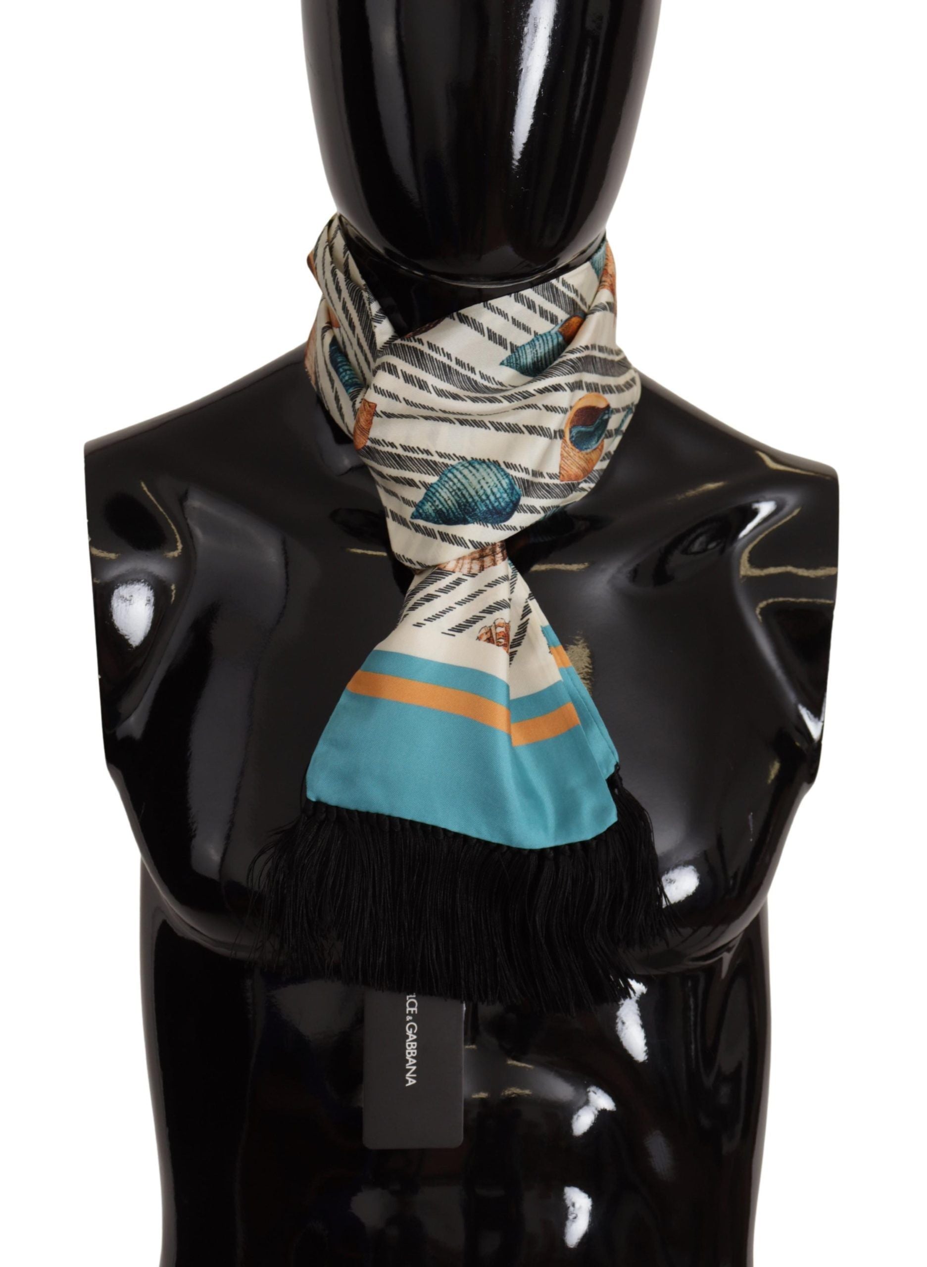 Dolce & Gabbana Multicolor Silk Seashell Printed Scarf - Luksusmuotia Dolce & Gabbana - Tutustu YVES JAVANNI® 