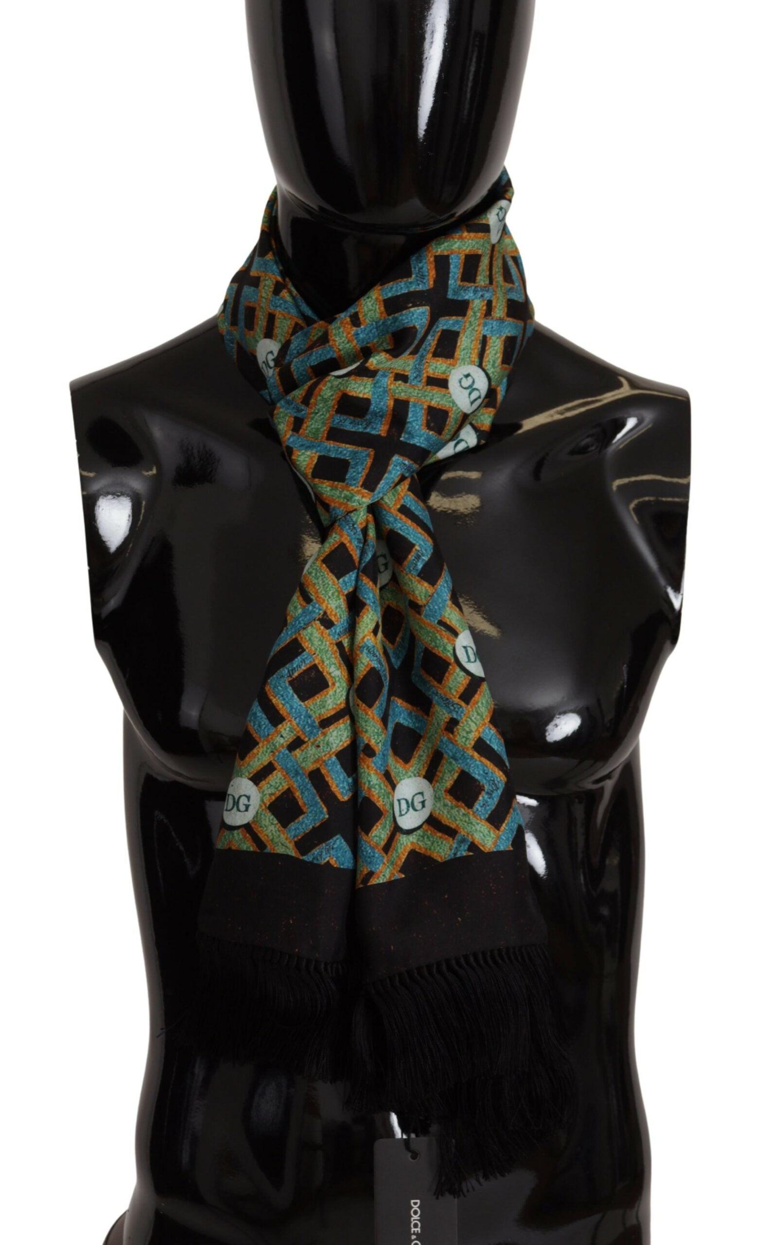 Dolce & Gabbana Elegant Multicolor Silk Men's Scarf - Luksusmuotia Dolce & Gabbana - Tutustu YVES JAVANNI® 