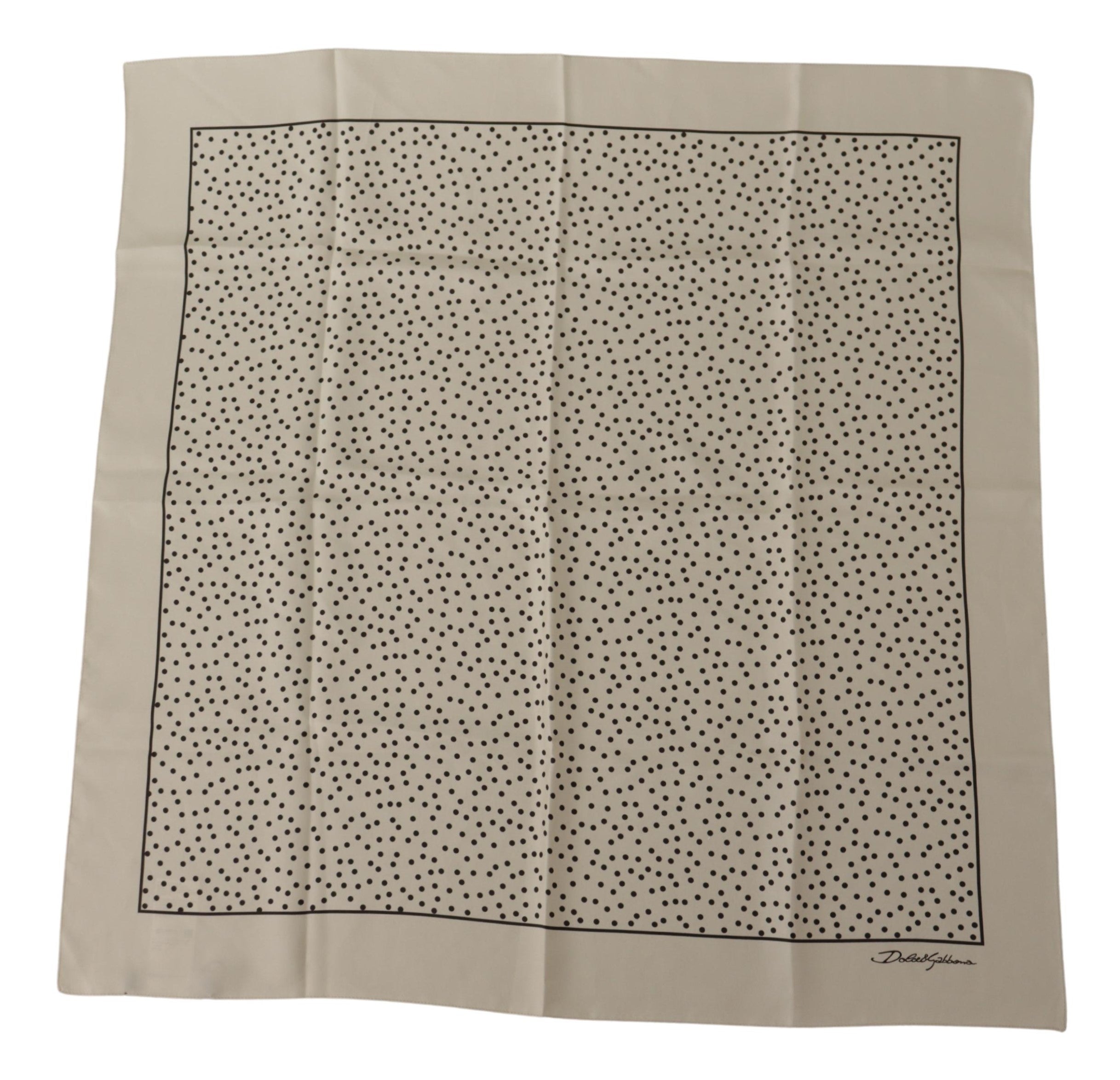 Dolce & Gabbana Elegant Silk Polka Dot Men's Scarf - Luksusmuotia Dolce & Gabbana - Tutustu YVES JAVANNI® 