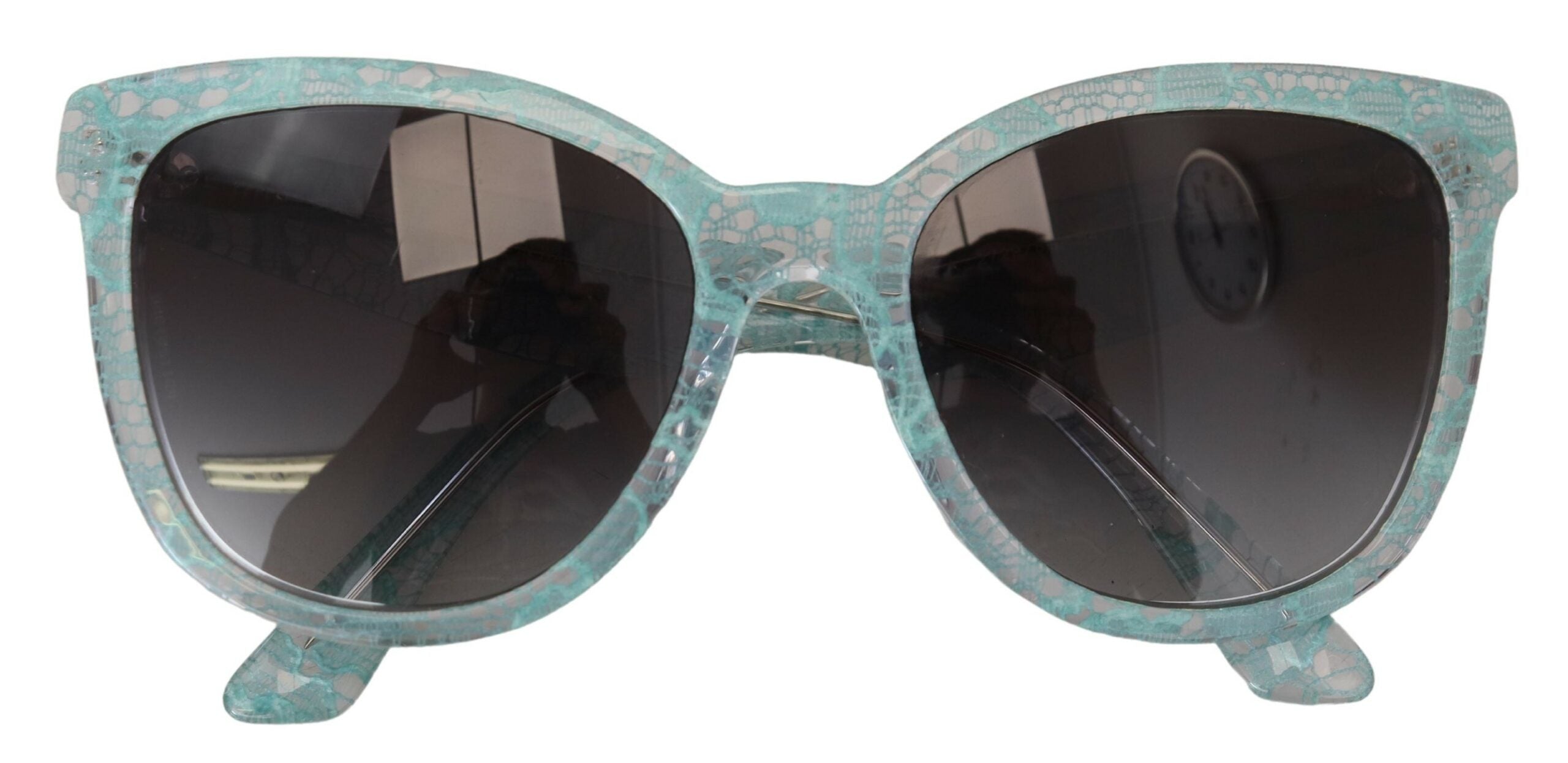 Dolce & Gabbana Elegant Blue Lace Detail Sunglasses - Luksusmuotia Dolce & Gabbana - Tutustu YVES JAVANNI® 