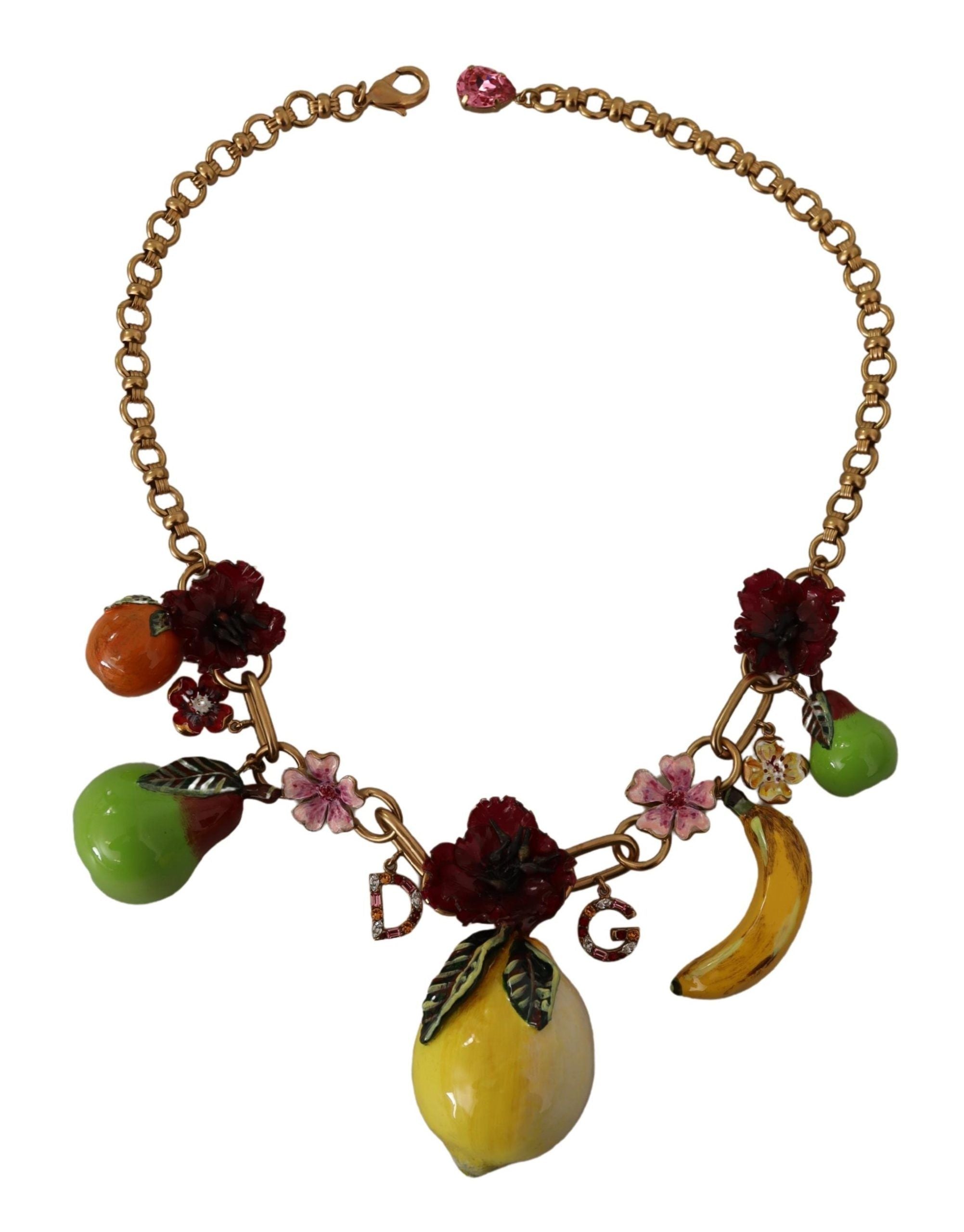 Dolce & Gabbana Chic Gold Statement Sicily Fruit Necklace - Luksusmuotia Dolce & Gabbana - Tutustu YVES JAVANNI® 