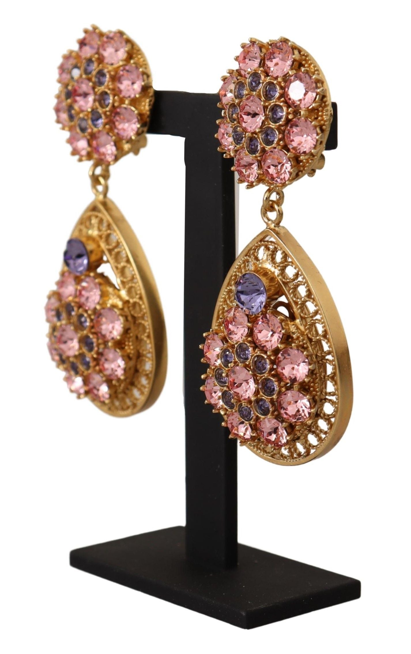 Dolce & Gabbana Baroque Multicolor Crystal Dangle Earrings - Luksusmuotia Dolce & Gabbana - Tutustu YVES JAVANNI® 